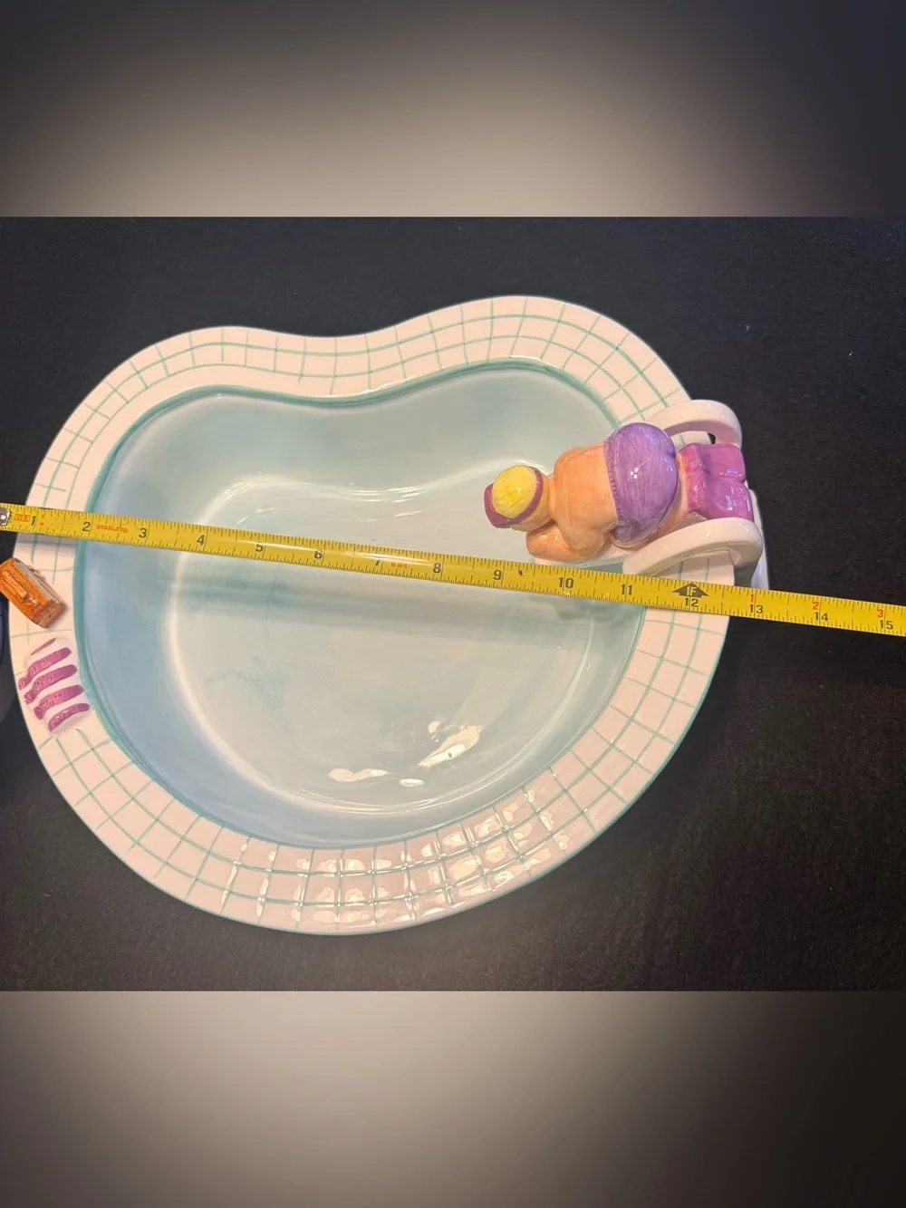 Lotus 1995 Chubby Chip and Dip Bowl Set Swimming Pool Party Ceramic Set